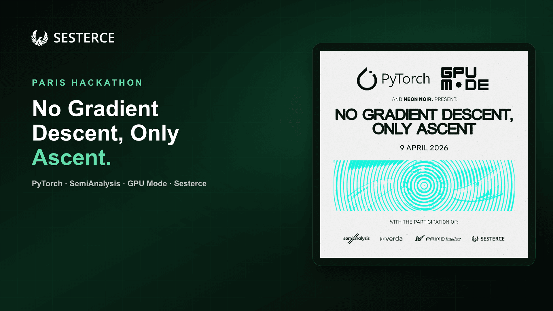 No Gradient Descent, Only Ascent Paris hackathon