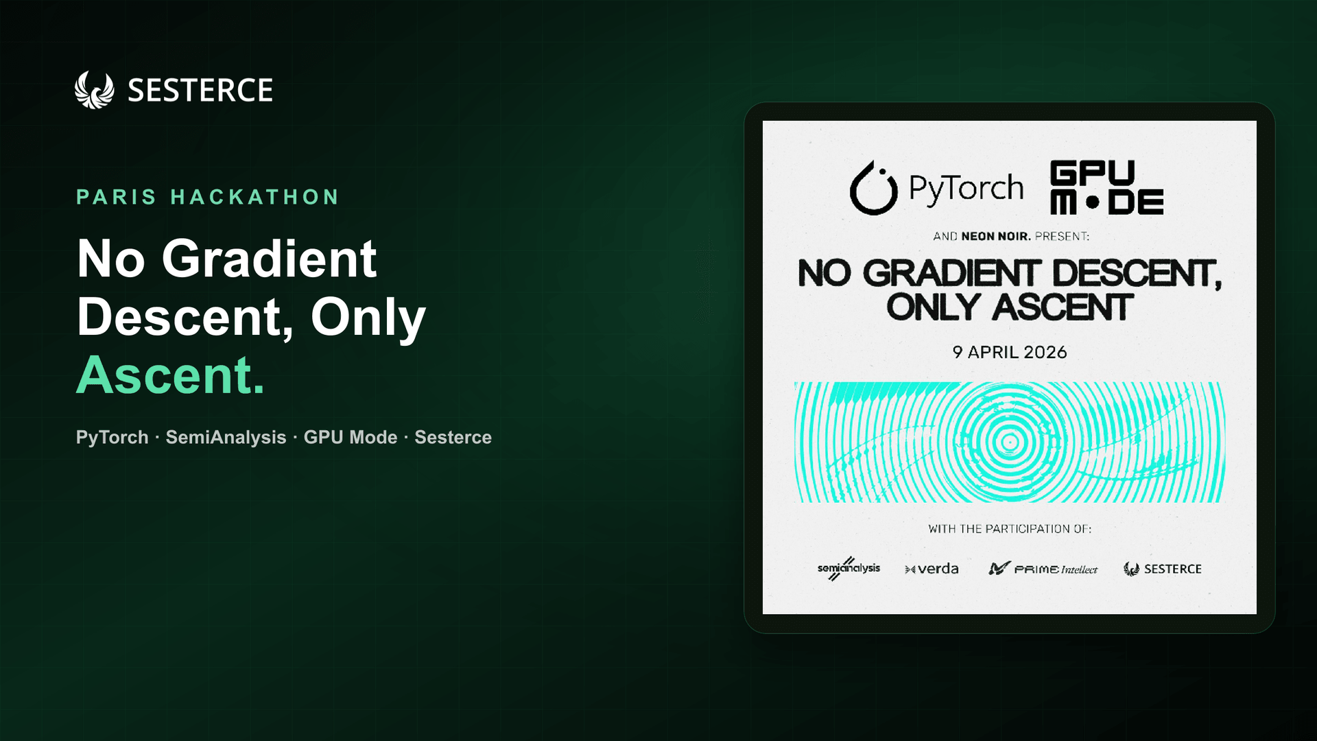No Gradient Descent, Only Ascent Paris hackathon